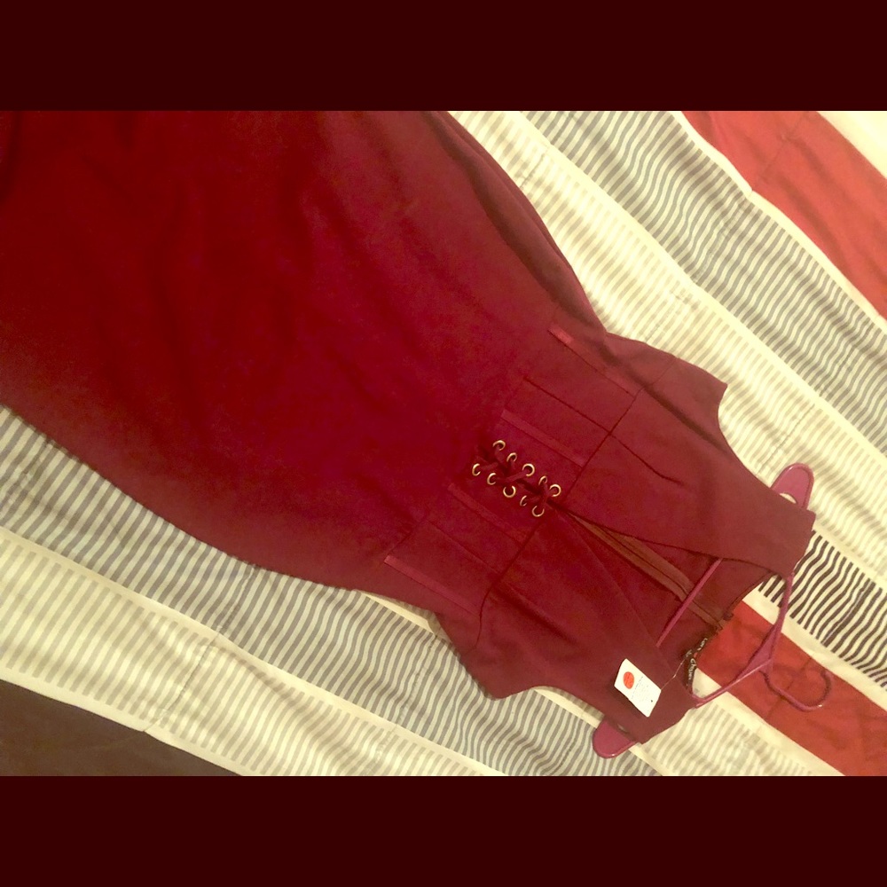 Burgundy corset dress